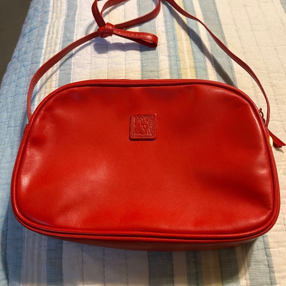 Anne Klein By Calderon Red Purse - Picture 1 of 7